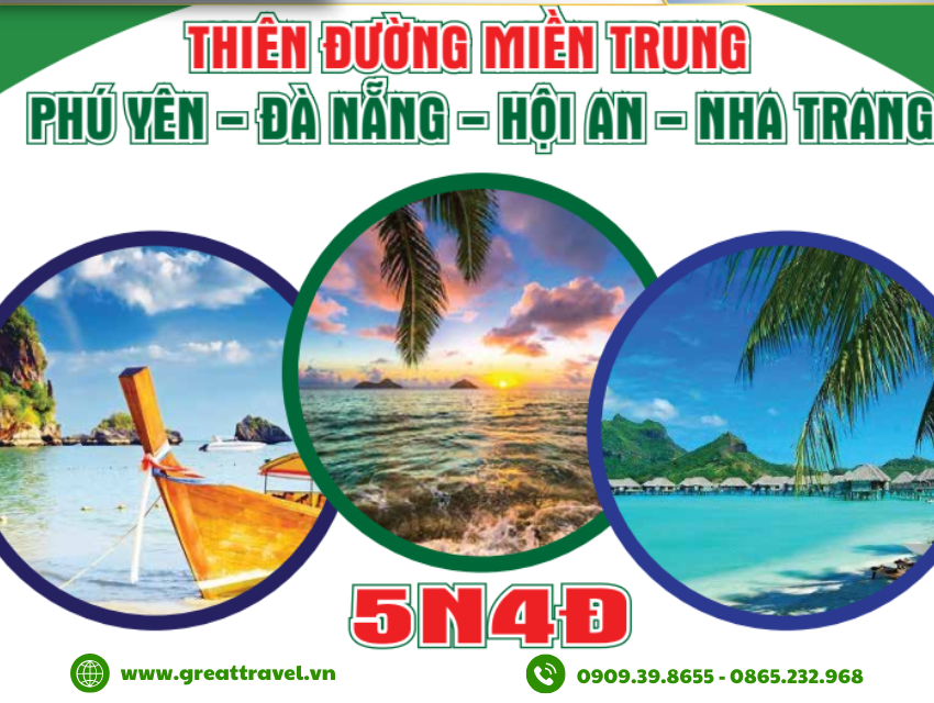TOUR TÂY NINH – PHÚ YÊN – ĐÀ NẴNG – HỘI AN – NHA TRANG 5N4Đ | HÀNH TRÌNH THIÊN ĐƯỜNG BIỂN MIỀN TRUNG